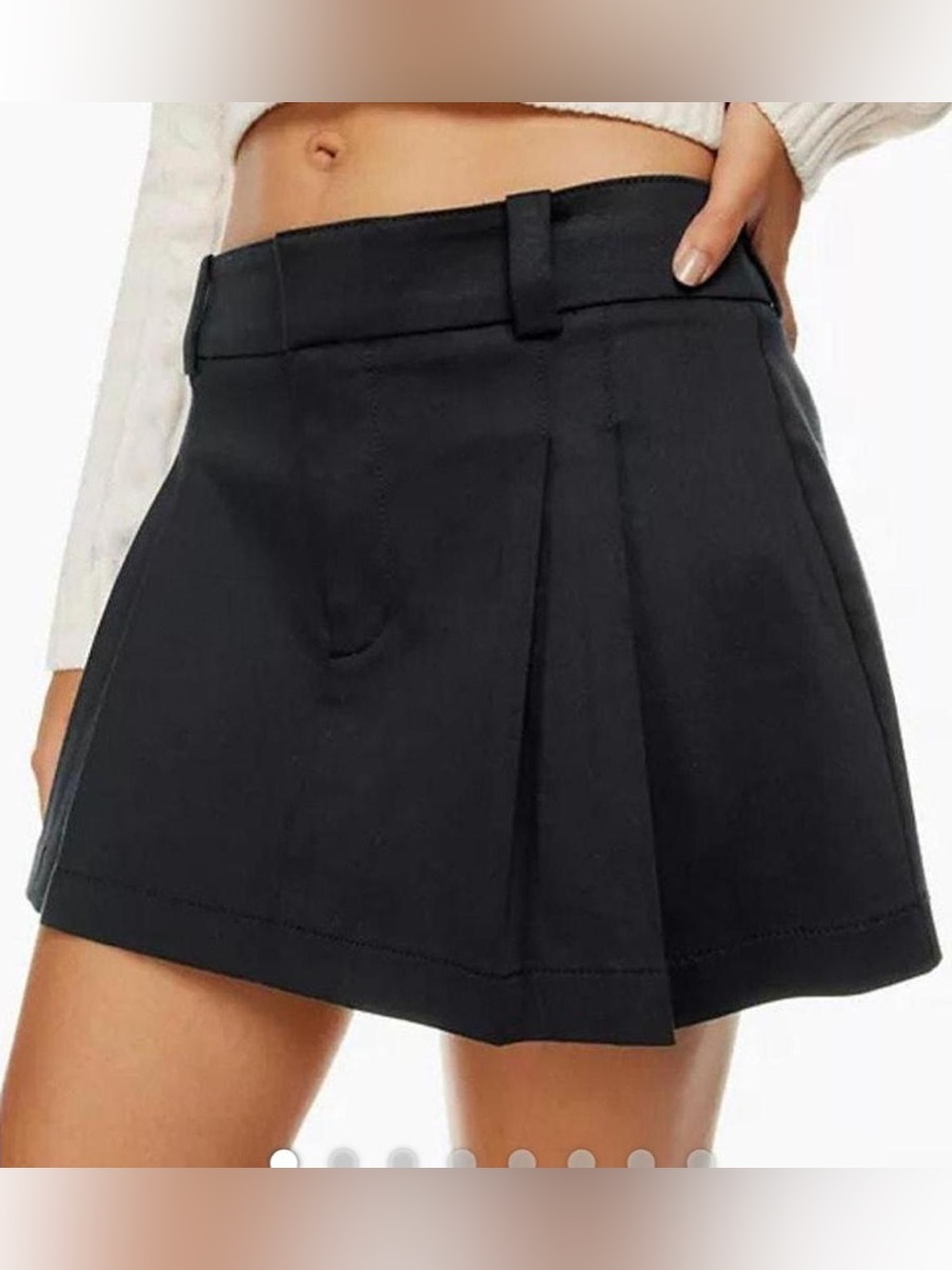 Aritzia Sunday‎ Best Rider Mini Pleated Skirt Black Size 0 Minimalist Schoolgirl